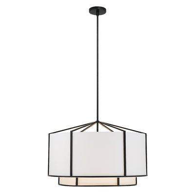 Carlyn 6 Light Black Chandelier Chandelier Crystorama