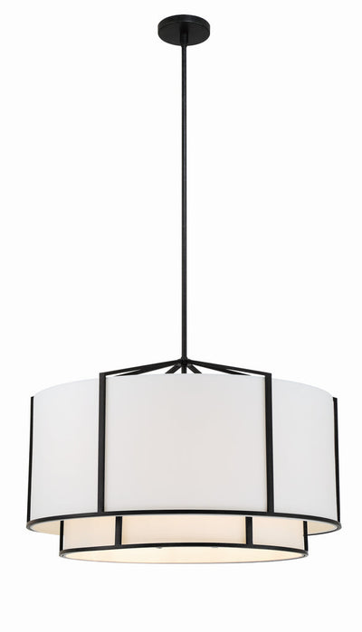 Carlyn 6 Light Black Chandelier Chandelier Crystorama