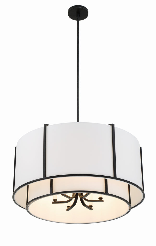 Carlyn 6 Light Black Chandelier Chandelier Crystorama