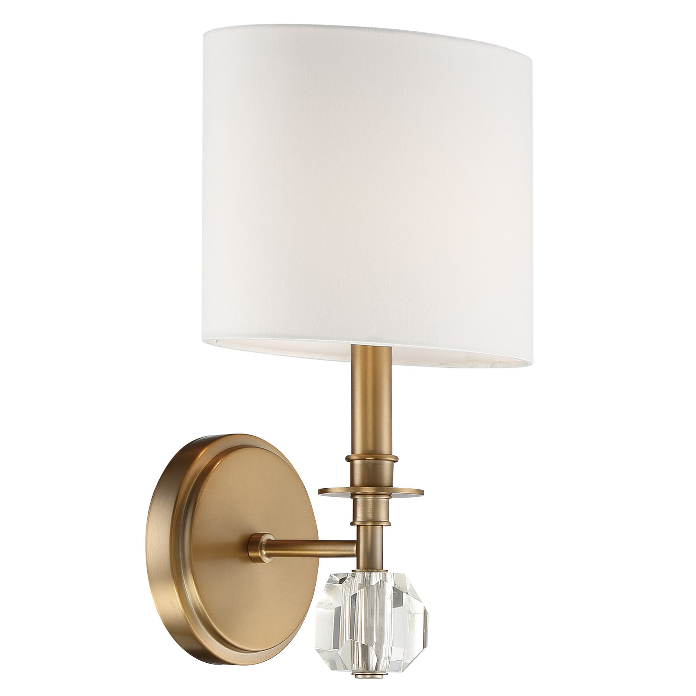 Chimes 1 Light Aged Brass Sconce Wall Sconce Crystorama