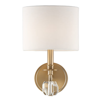 Chimes 1 Light Aged Brass Sconce Wall Sconce Crystorama