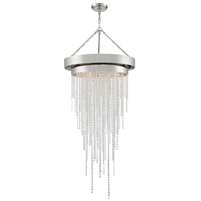 Clarksen 6 Light Polished Nickel Chandelier Chandelier Crystorama