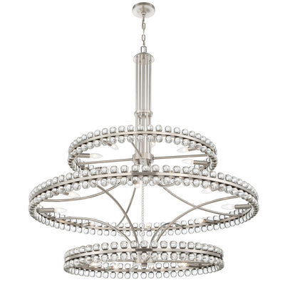 Clover 24 Light Aged Brass Chandelier Chandelier Crystorama