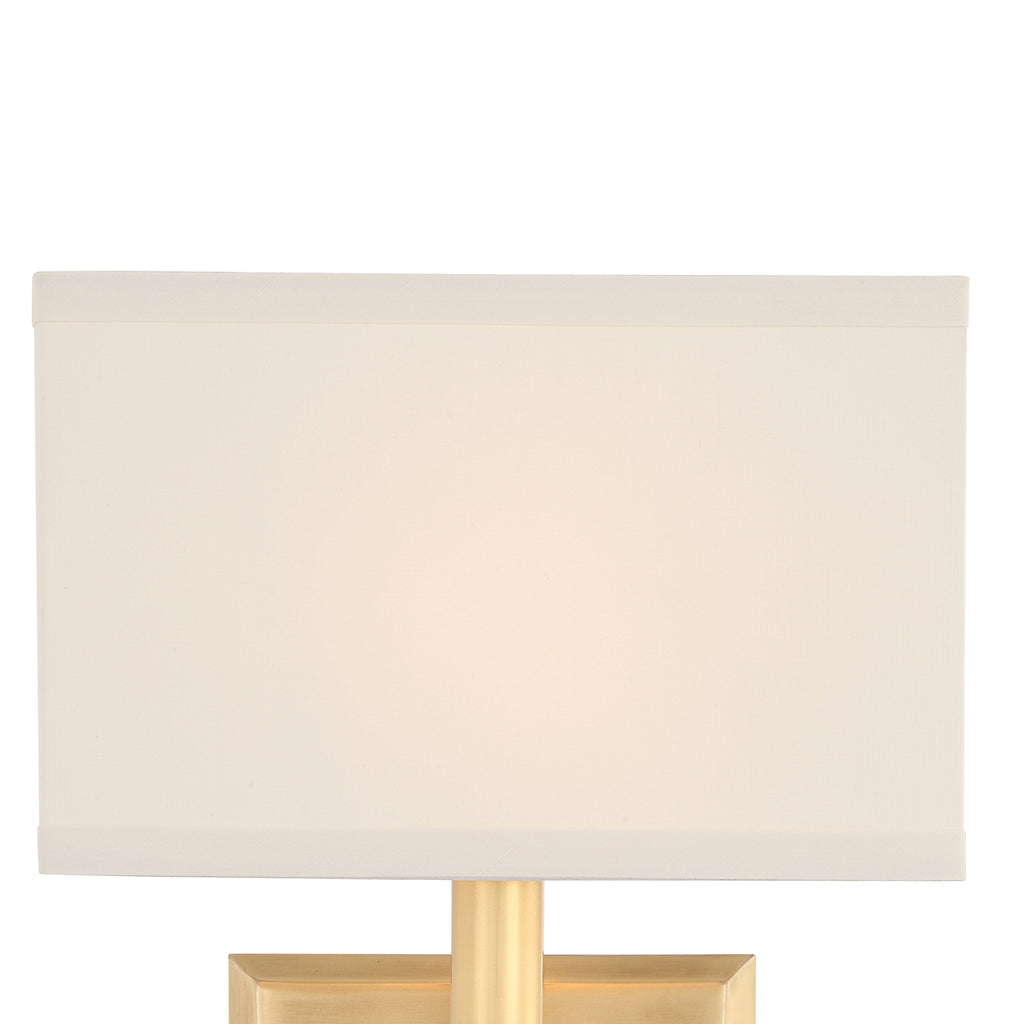 Clover 1 Light Aged Brass Sconce Wall Sconce Crystorama