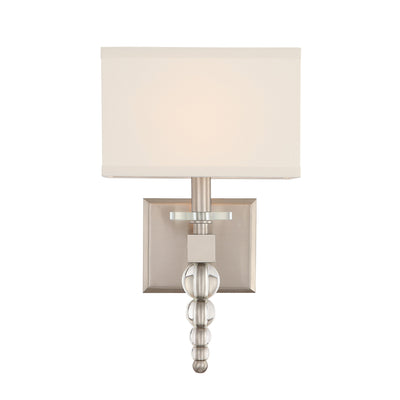 Clover 1 Light Brushed Nickel Sconce Wall Sconce Crystorama