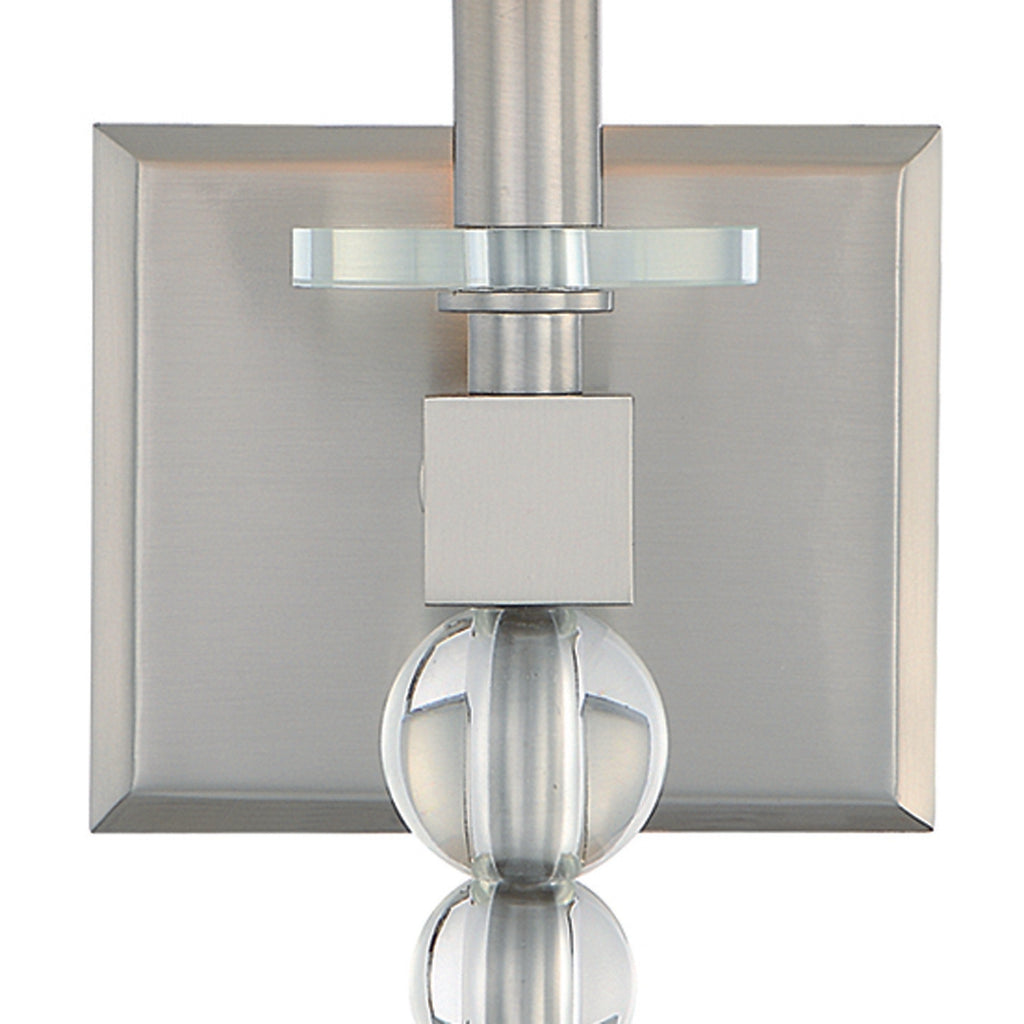 Clover 1 Light Brushed Nickel Sconce Wall Sconce Crystorama