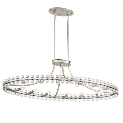 Clover 12 Light Brushed Nickel Chandelier Chandelier Crystorama