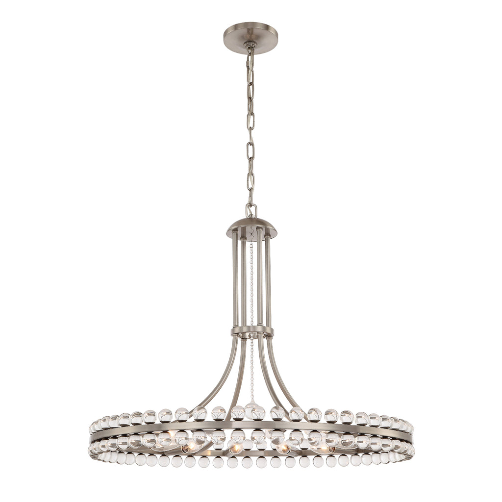 Clover 12 Light Aged Brass Chandelier Chandelier Crystorama