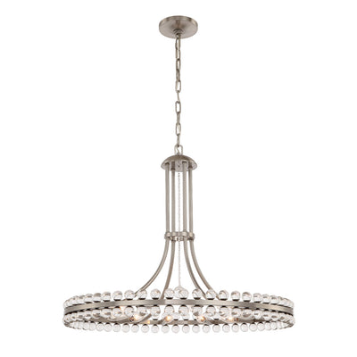 Clover 12 Light Aged Brass Chandelier Chandelier Crystorama