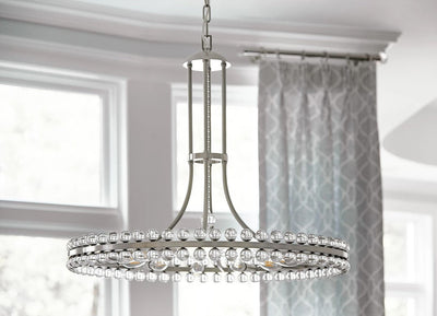 Clover 12 Light Brushed Nickel Chandelier Chandelier Crystorama