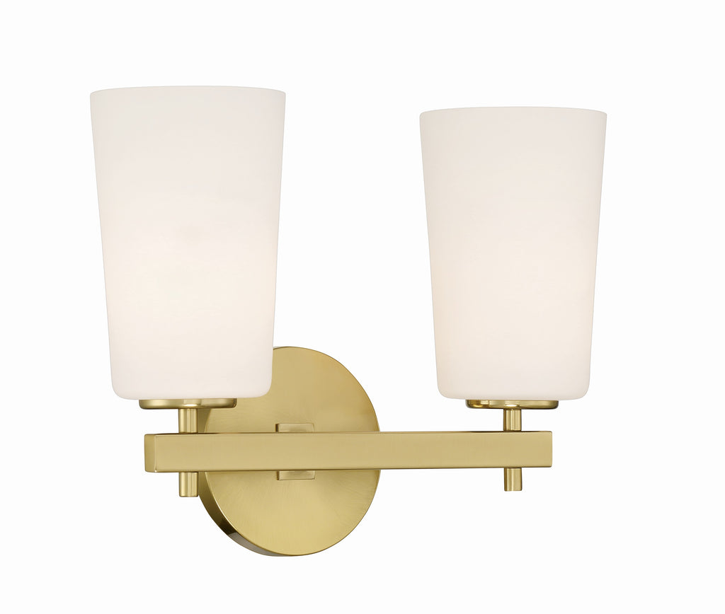 Colton 2 Light Aged Brass Bathroom Vanity Bath and Vanity Crystorama