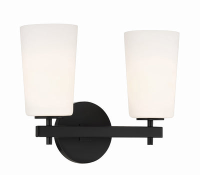 Colton 2 Light Black Bathroom Vanity Bath and Vanity Crystorama