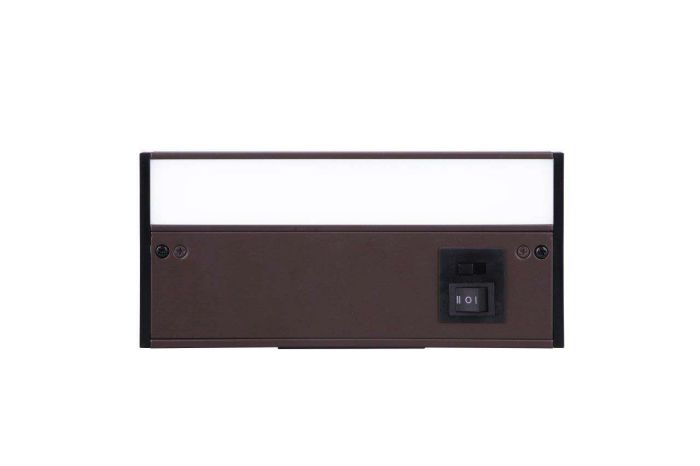 8" Under Cabinet LED Light Bar in Bronze (3-in-1 Adjustable Color Temperature)