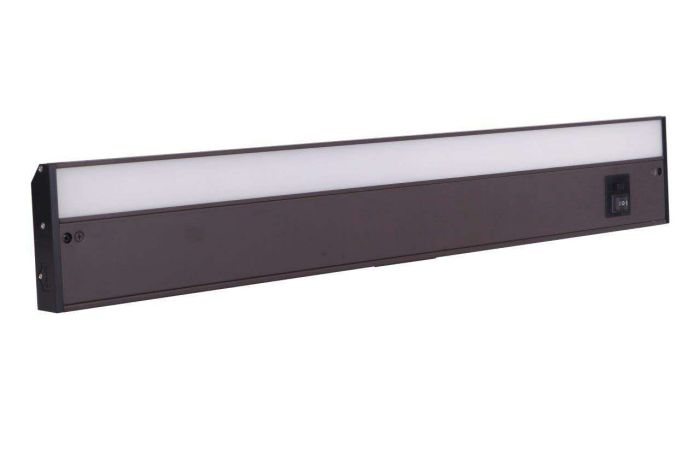 24" Under Cabinet LED Light Bar in Bronze (3-in-1 Adjustable Color Temperature)