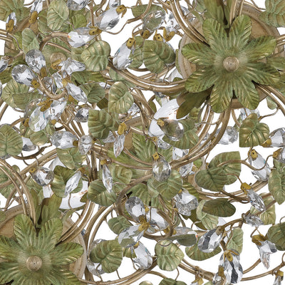 Josie 5 Light Champagne Green Tea Semi Flush Mount Semi Flush Crystorama