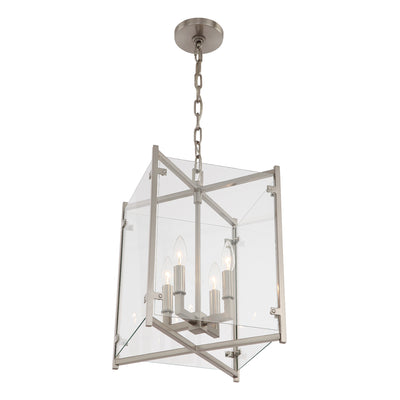 Danbury 4 Light Brushed Nickel Mini Chandelier Chandelier Crystorama