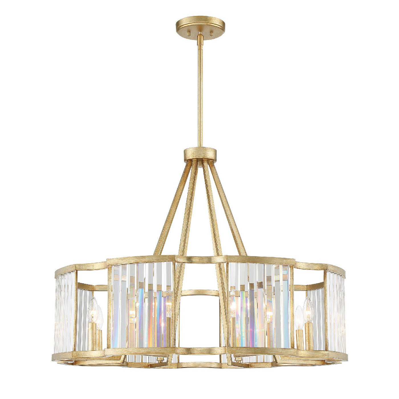 Darcy 8 Light Distressed Twilight Chandelier Chandelier Crystorama