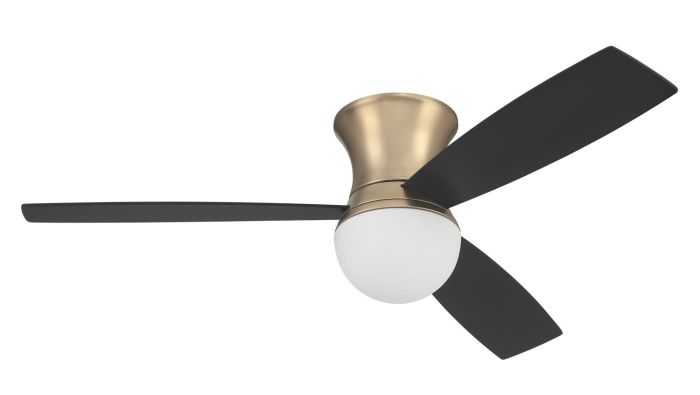 52" Daybreak in Satin Brass w/ Flat Black/Black Walnut Blades Ceiling Fan CRAFTMADE