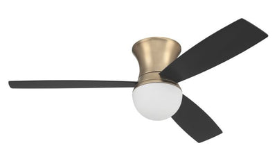 52" Daybreak in Satin Brass w/ Flat Black/Black Walnut Blades Ceiling Fan CRAFTMADE