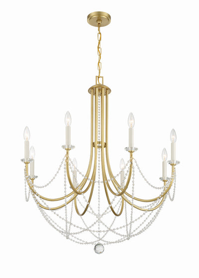 Delilah 8 Light Aged Brass Chandelier Chandelier Crystorama