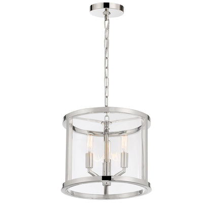 Libby Langdon Devon 3 Light Polished Nickel Mini Chandelier Chandelier Crystorama