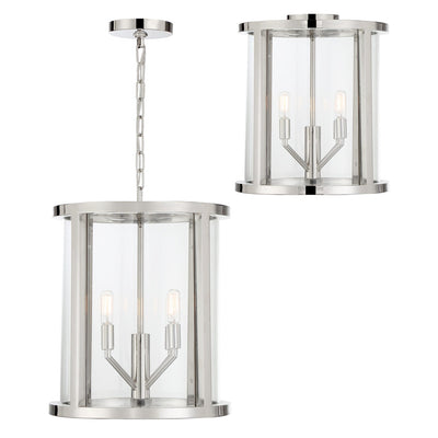 Libby Langdon Devon 4 Light Polished Nickel Mini Chandelier Chandelier Crystorama