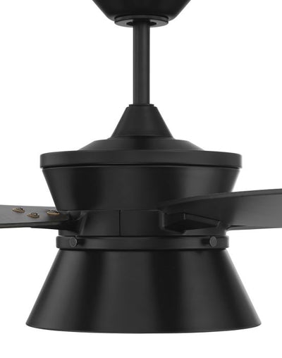 52" Dominick in Flat Black  w/ Flat Black/Greywood Blades Ceiling Fan CRAFTMADE