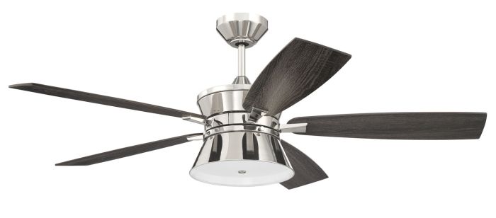 52" Dominick in Polished Nickel w/ Driftwood/Greywood Blades Ceiling Fan CRAFTMADE