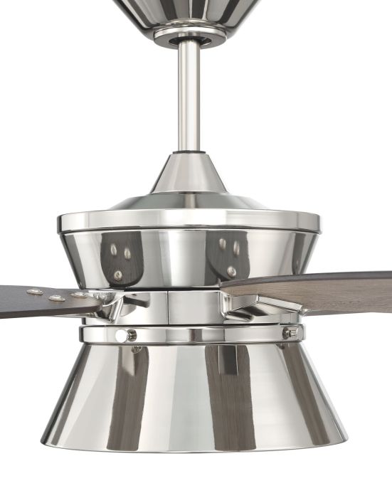 52" Dominick in Polished Nickel w/ Driftwood/Greywood Blades Ceiling Fan CRAFTMADE