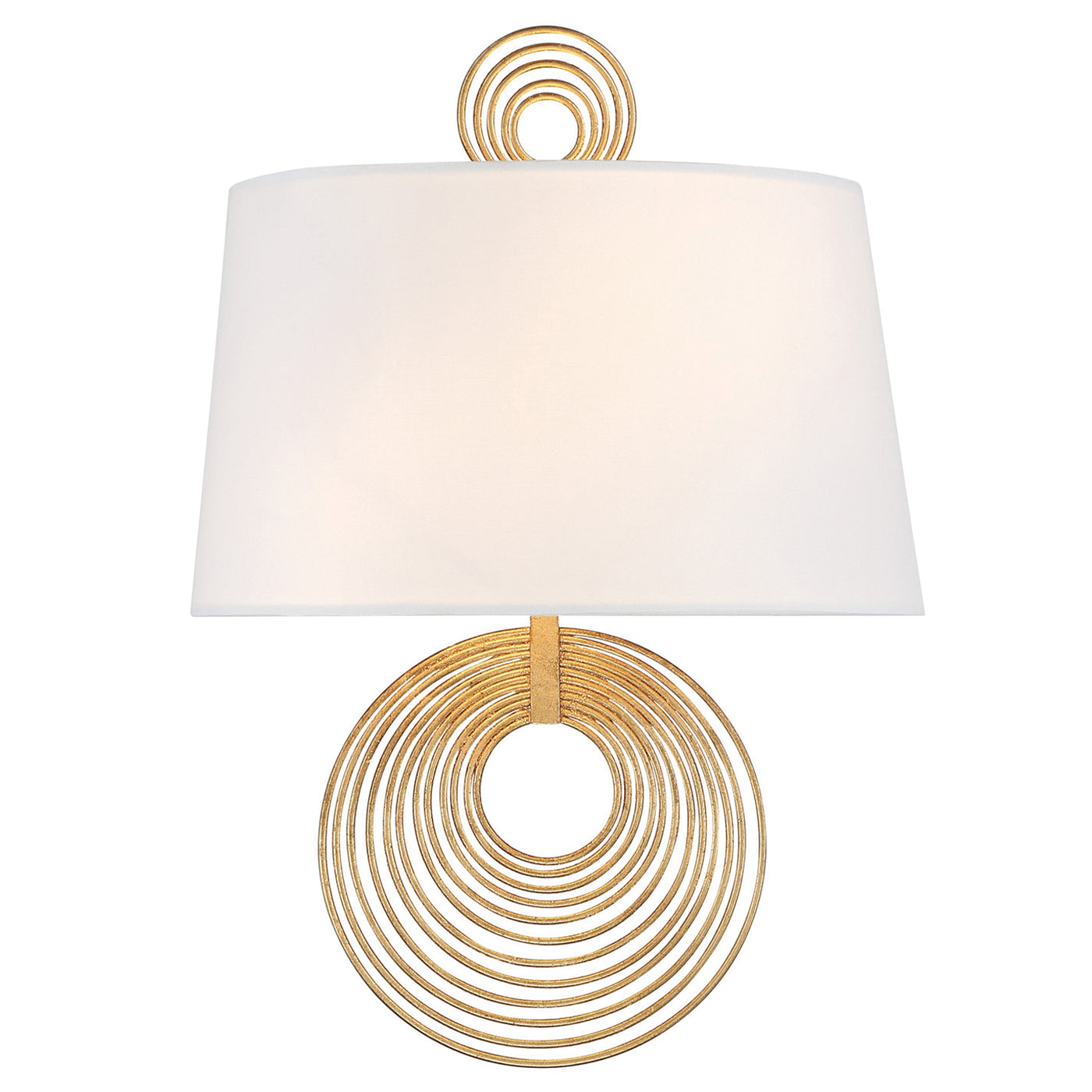 Doral 2 Light Renaissance Gold Sconce Wall Sconce Crystorama