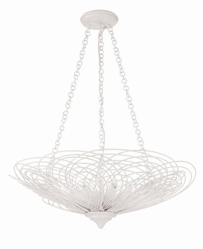 Doral 6 Light Matte White Chandelier Chandelier Crystorama