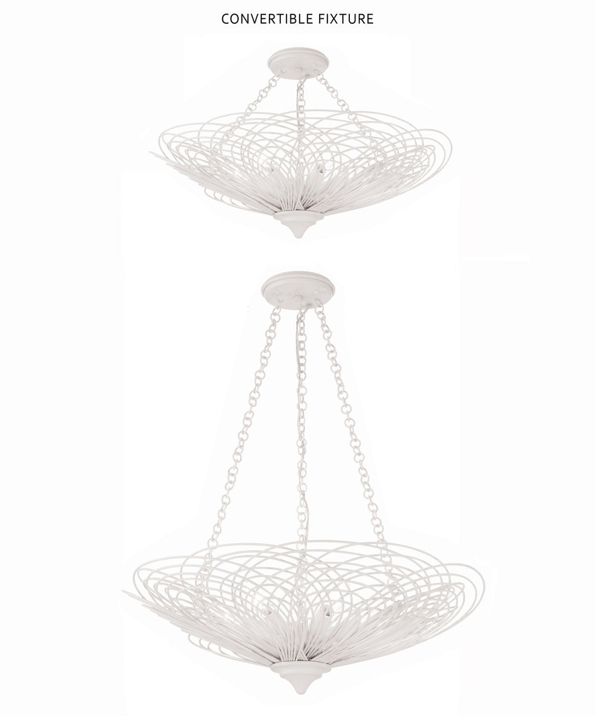 Doral 6 Light Matte White Chandelier Chandelier Crystorama