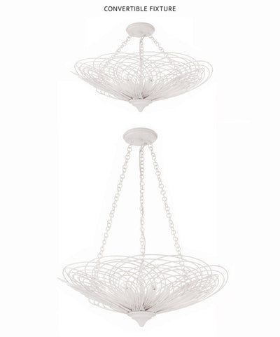 Doral 6 Light Matte White Chandelier Chandelier Crystorama