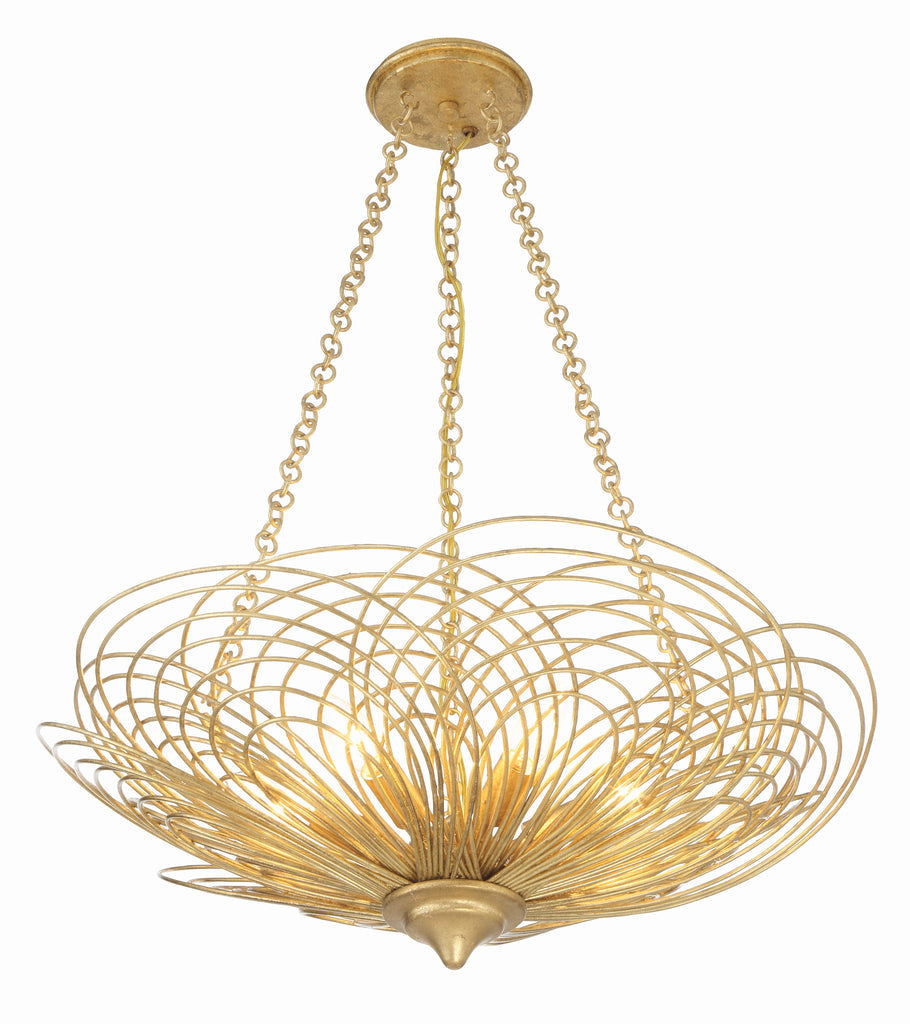 Doral 6 Light Renaissance Gold Chandelier Chandelier Crystorama