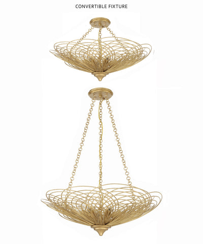 Doral 6 Light Renaissance Gold Chandelier Chandelier Crystorama