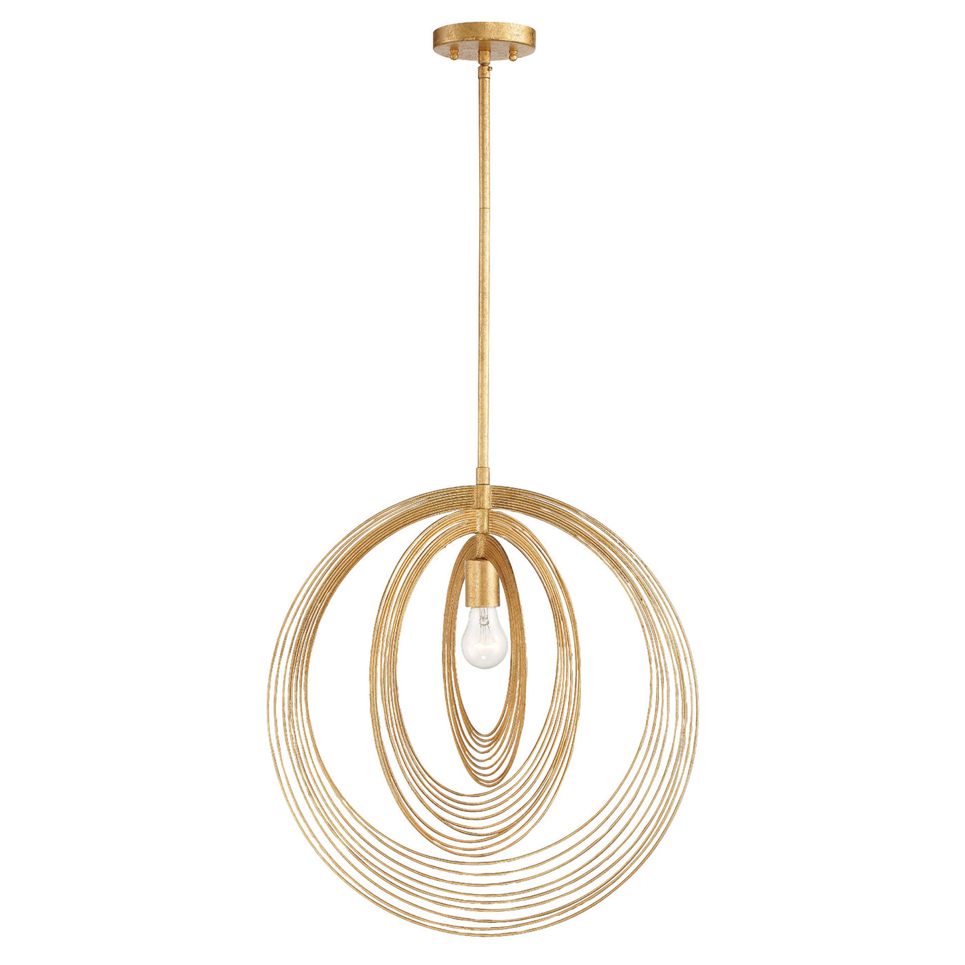 Doral 1 Light Renaissance Gold Pendant Pendant Crystorama