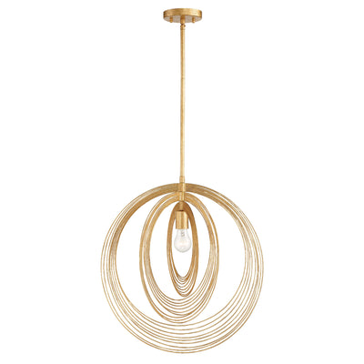 Doral 1 Light Renaissance Gold Pendant Pendant Crystorama