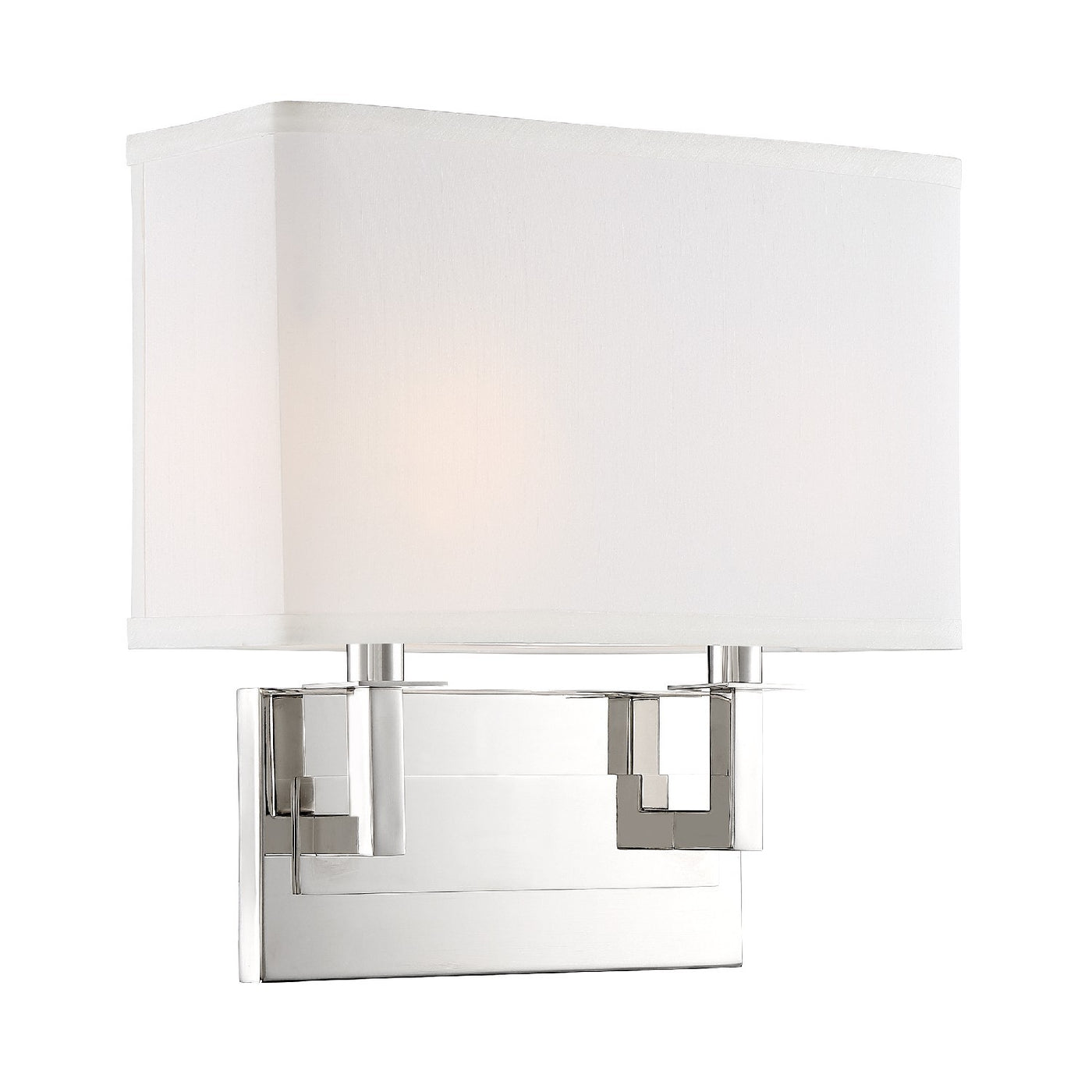 Durham 2 Light Polished Nickel Sconce Wall Sconce Crystorama