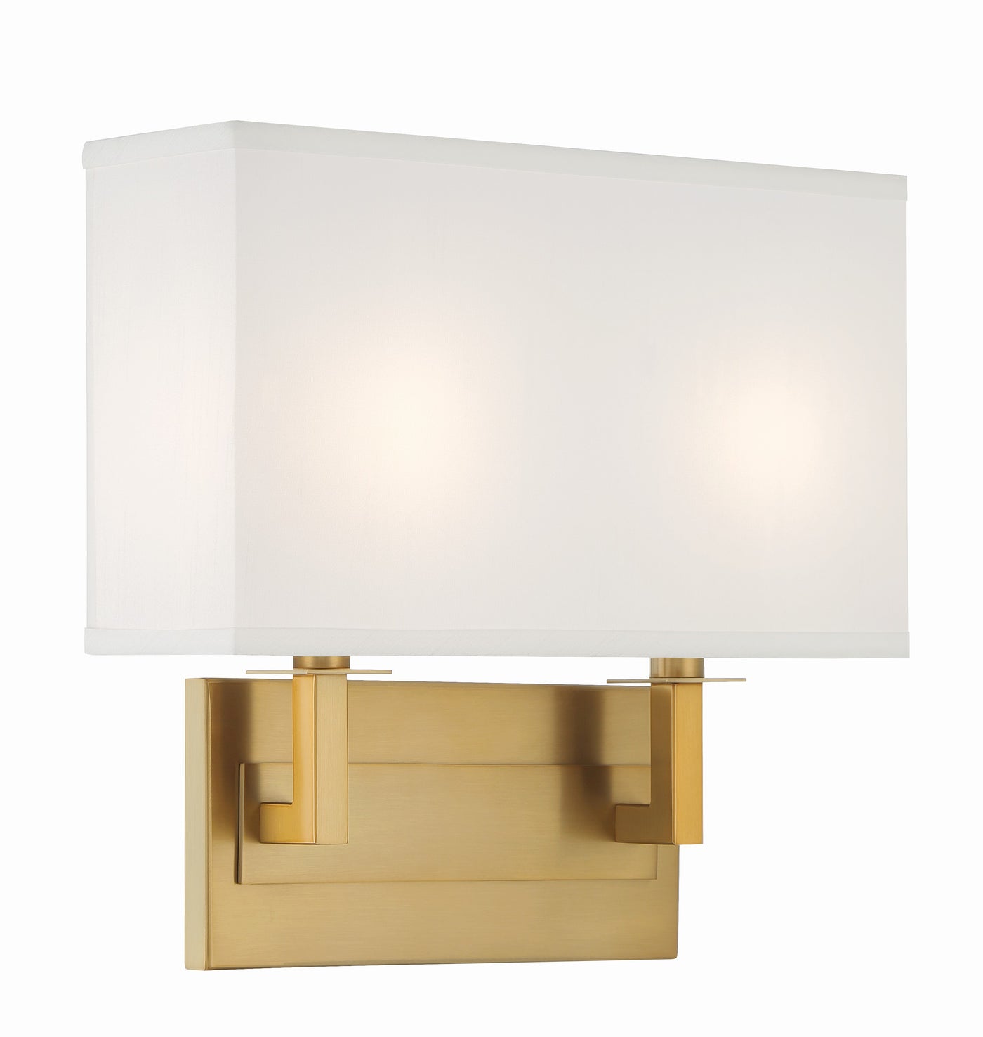 Durham 2 Light Vibrant Gold Sconce Wall Sconce Crystorama