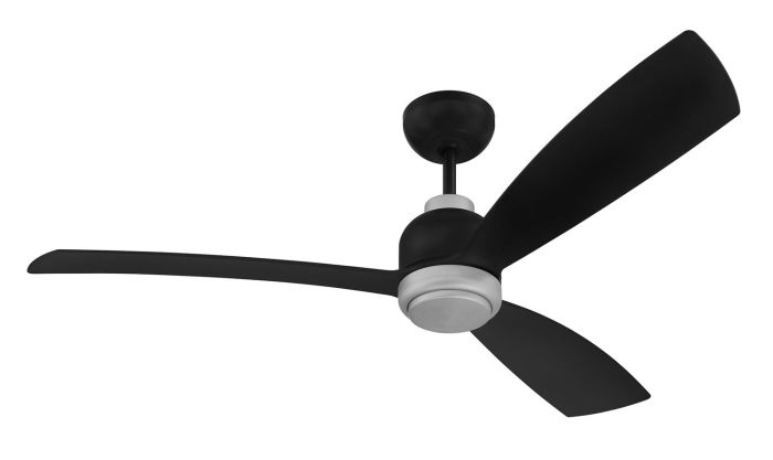 52" Donovan, Flat Black/Painted Nickel finish, Flat black Blades, Light kit Included (Optional) Ceiling Fan CRAFTMADE