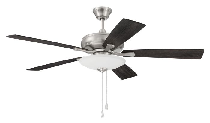 52" Eos 3 Light Bowl in Brushed Polished Nickel w/ Brushed Nickel/Greywood Blades Ceiling Fan CRAFTMADE