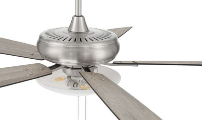 52" Eos 3 Light Bowl in Brushed Polished Nickel w/ Driftwood/Walnut Blades Ceiling Fan CRAFTMADE