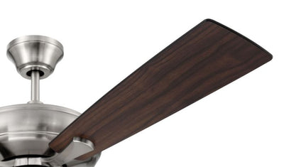 52" Eos 3 Light Bowl in Brushed Polished Nickel w/ Driftwood/Walnut Blades Ceiling Fan CRAFTMADE