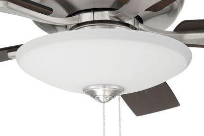 52" Eos 3 Light Bowl in Brushed Polished Nickel w/ Driftwood/Walnut Blades Ceiling Fan CRAFTMADE