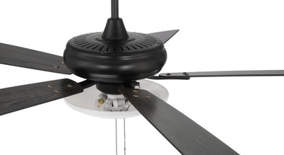 52" Eos 3 Light Bowl in Flat Black w/ Flat Black/Greywood Blades Ceiling Fan CRAFTMADE