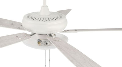 52" Eos 3 Light Bowl in White w/ White/Washed Oak Blades Ceiling Fan CRAFTMADE