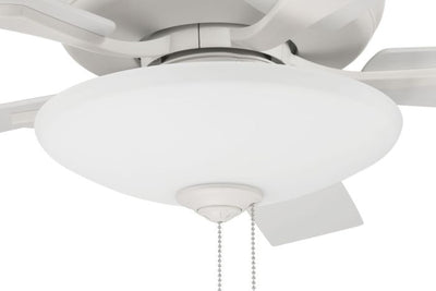 52" Eos 3 Light Bowl in White w/ White/Washed Oak Blades Ceiling Fan CRAFTMADE