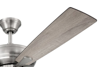 52" Eos Frost 4 Light in Brushed Polished Nickel w/ Driftwood/Walnut Blades Ceiling Fan CRAFTMADE