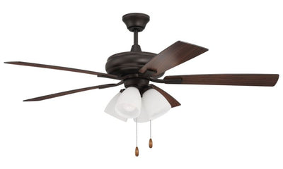 52" Eos Frost 4 Light in Espresso w/ Espresso/Walnut Blades Ceiling Fan CRAFTMADE