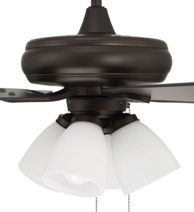 52" Eos Frost 4 Light in Espresso w/ Espresso/Walnut Blades Ceiling Fan CRAFTMADE